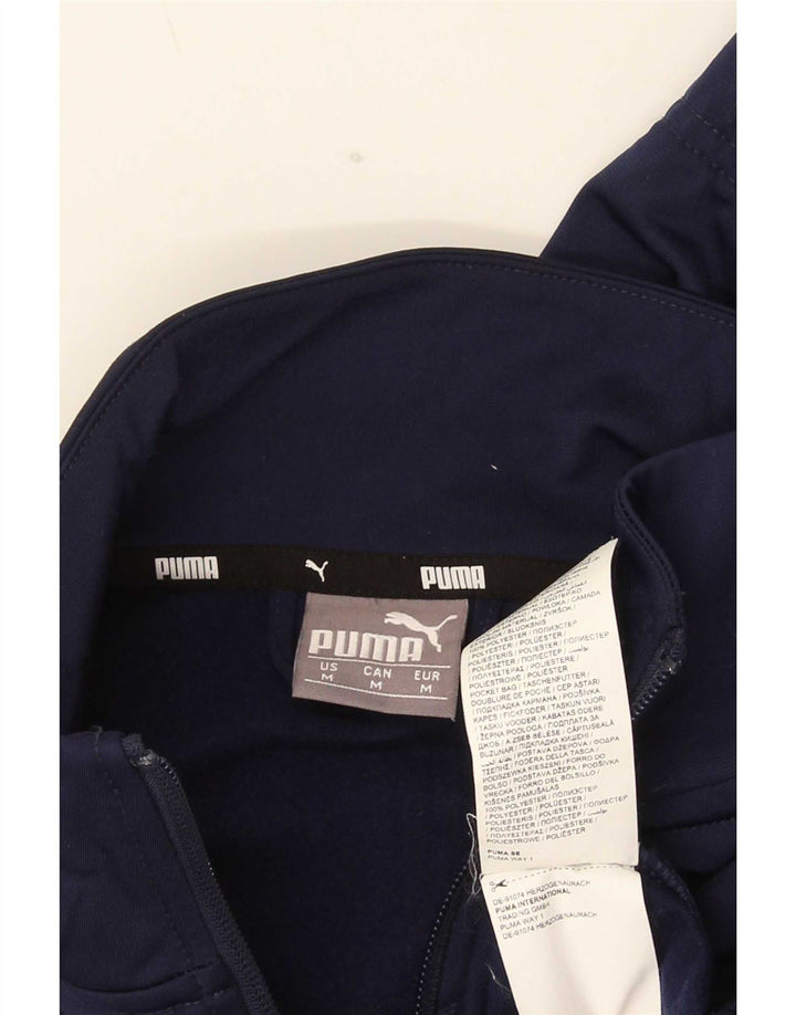Puma Mens Tracksuit Top Jacket Médio Azul Marinho Colorblock Poliéster