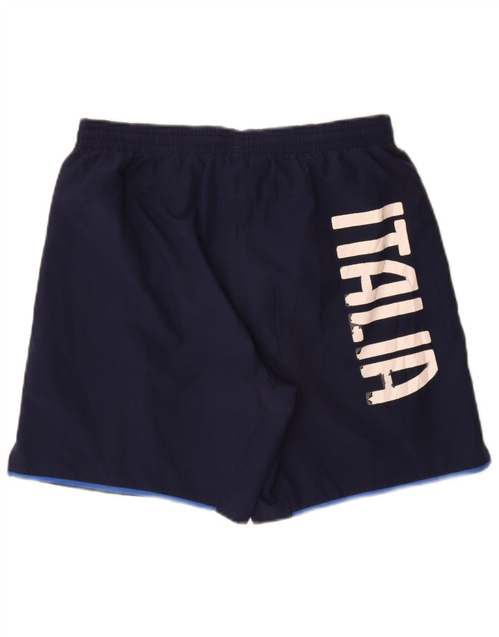 Puma Mens Italia Graphic Sport Shorts Pequeno Azul Marinho Poliéster