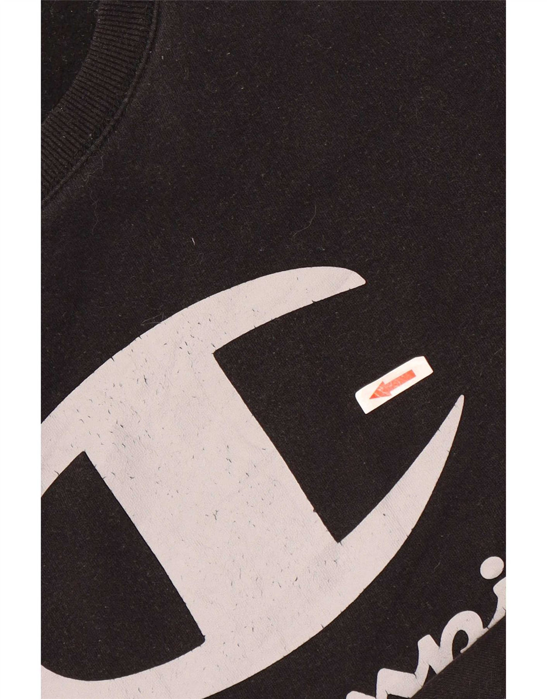 Champion masculino gráfico moletom jumper médio algodão preto