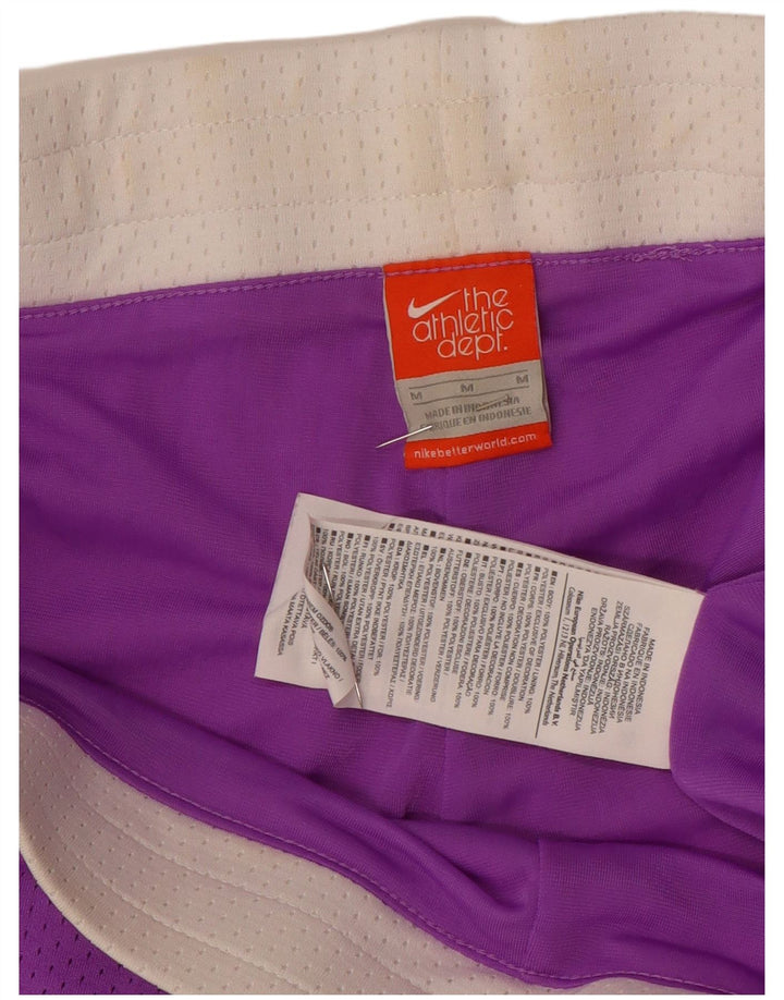 Shorts esportivos femininos Nike UK 14 médio roxo colorblock poliéster