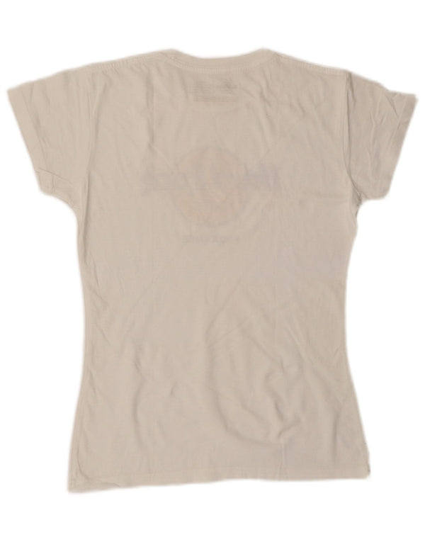 Camiseta feminina HARD ROCK CAFE Florence Graphic Top UK 12 Médio Branco