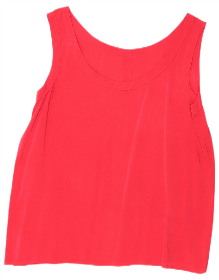 Colete feminino vintage UK 12 rosa médio