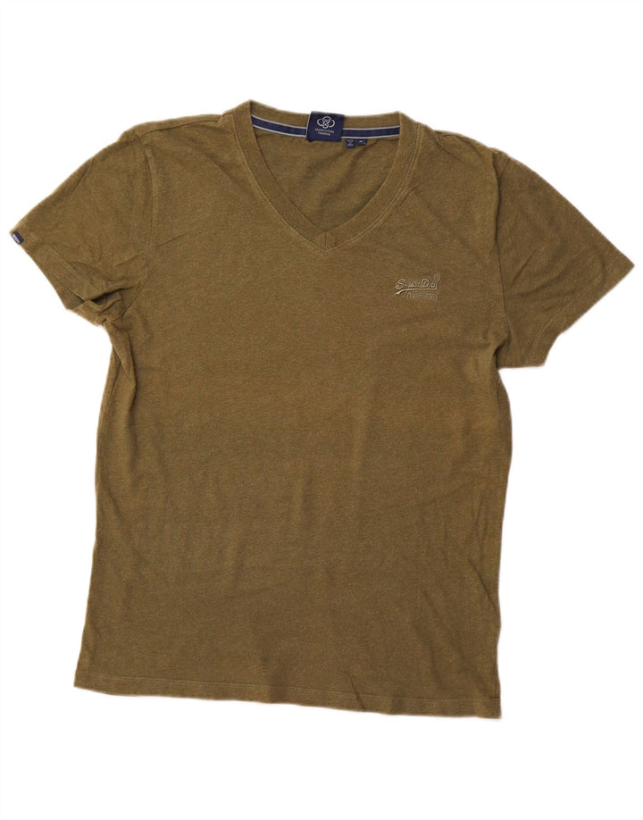 Camiseta masculina Superdry Top médio algodão verde