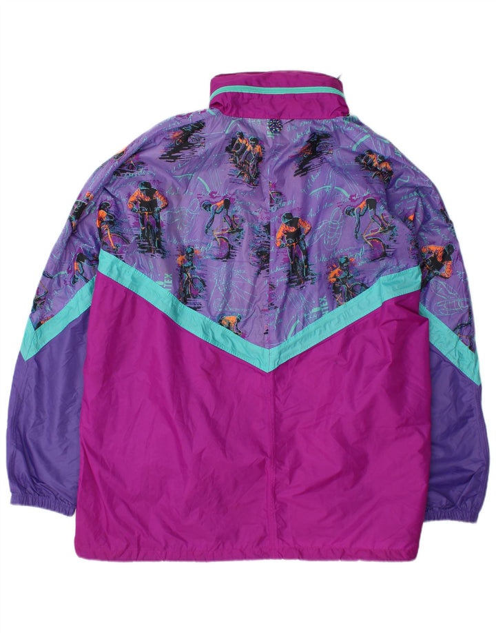 Jaqueta de chuva masculina J JEANTEX com capuz e pulôver UK 44/46 2XL roxo Colourblock