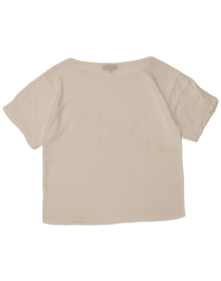 Blusa feminina Luisa Spagnoli UK 14 médio branco