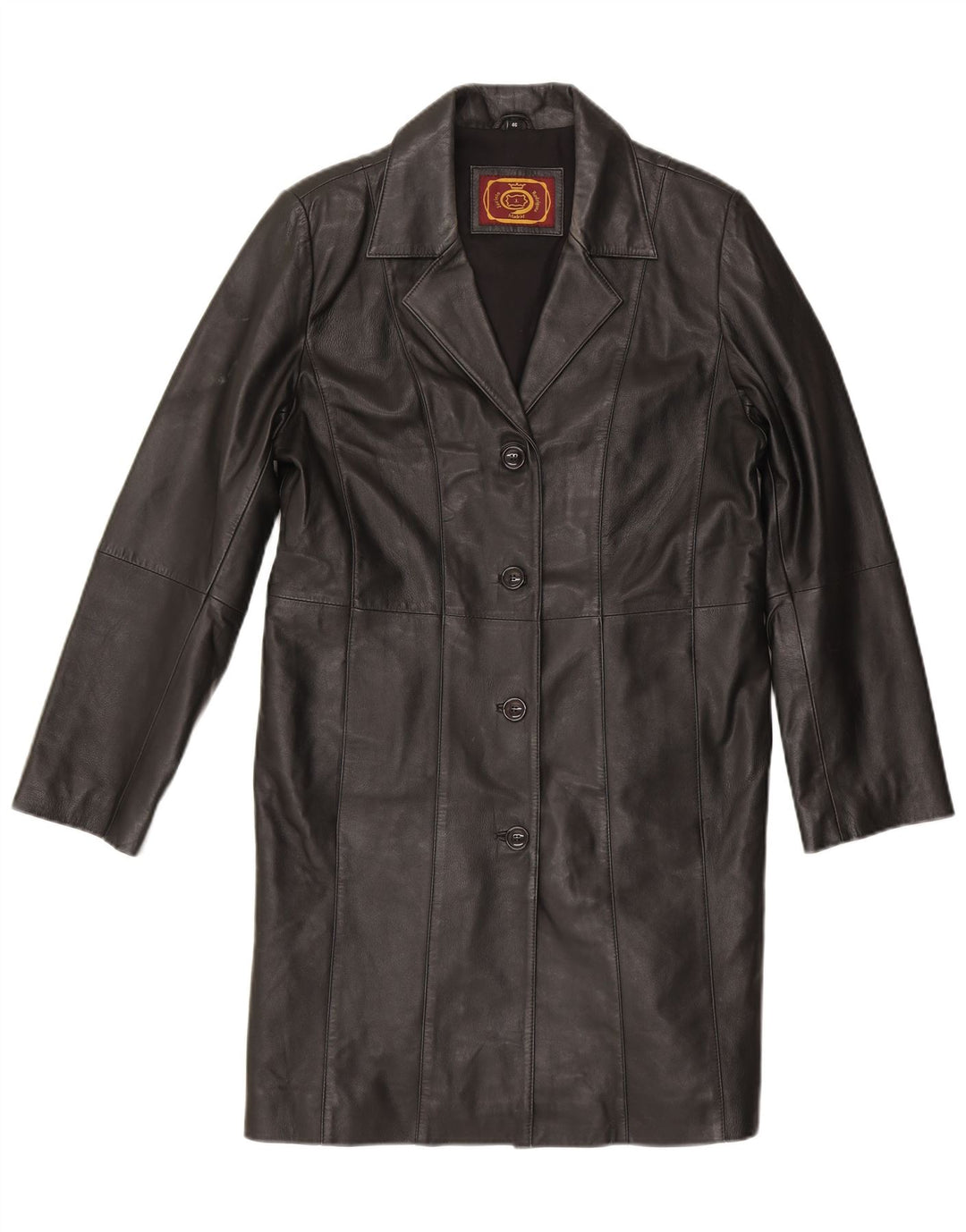 Casaco de couro feminino JACINTO RODRIGUEZ EU 46 XL couro preto