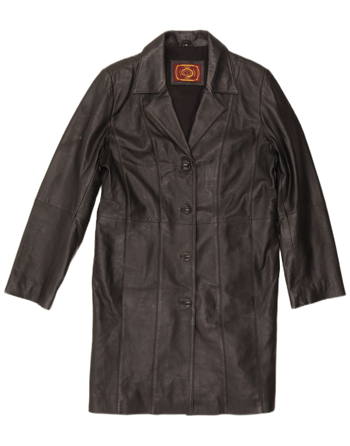 Casaco de couro feminino JACINTO RODRIGUEZ EU 46 XL couro preto