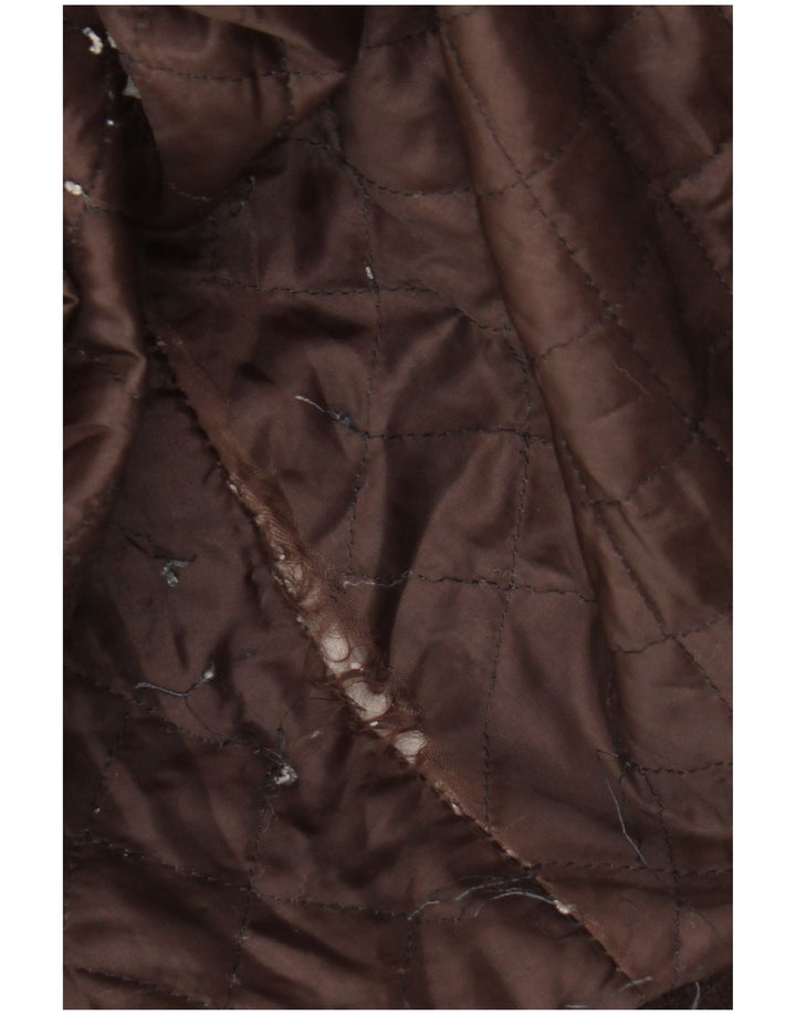 Sobretudo feminino vintage de camurça grande UK 20 2XL marrom