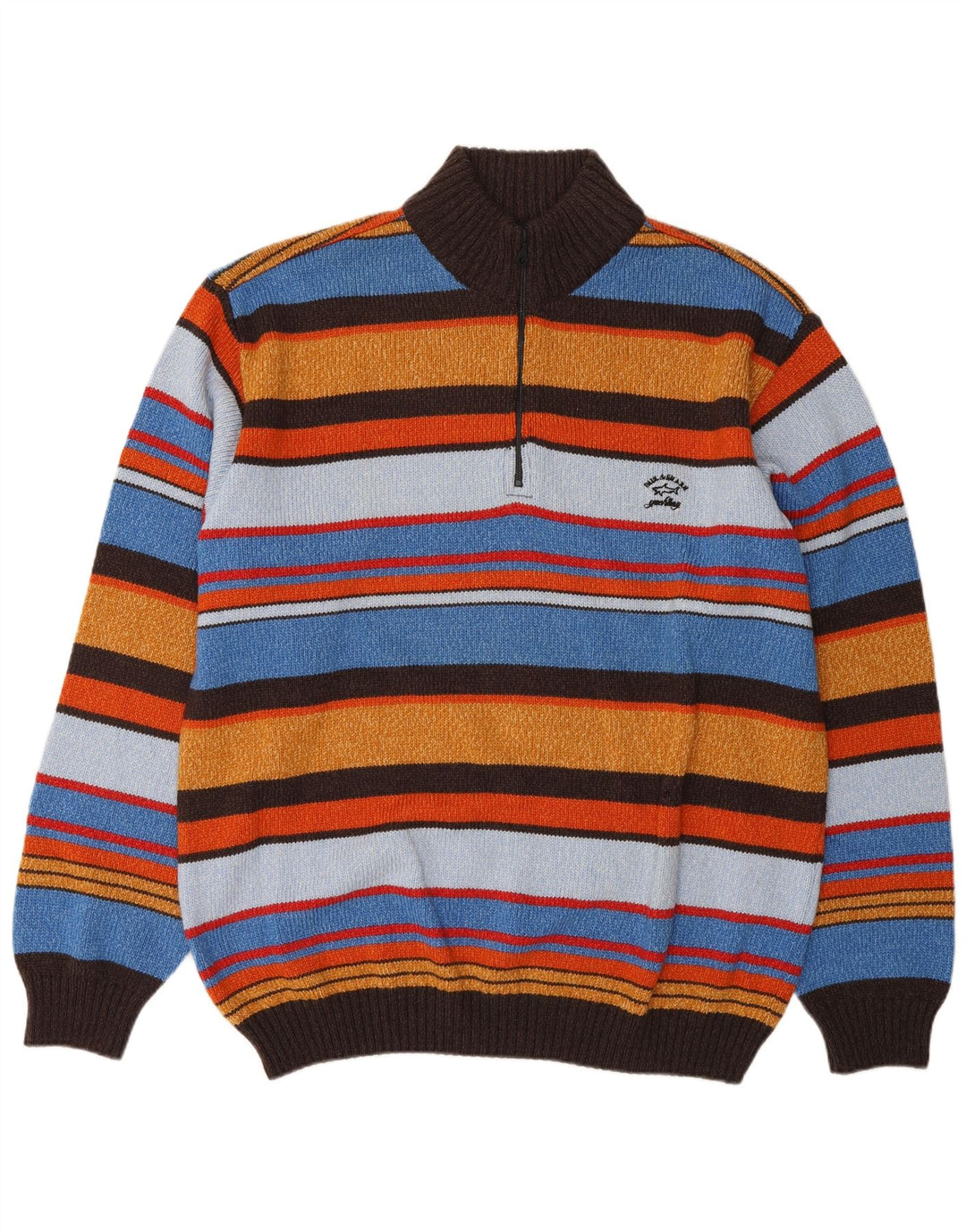Suéter masculino PAUL & SHARK Yachting com zíper e gola 2XL multicolorido