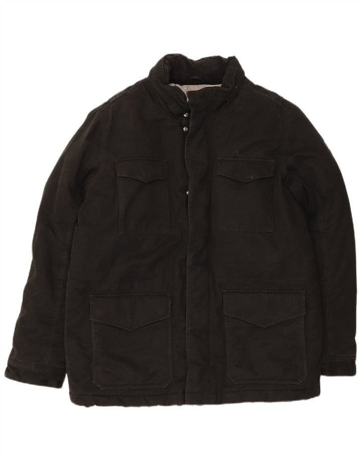 Jaqueta acolchoada masculina WRANGLER UK 42 XL algodão preto