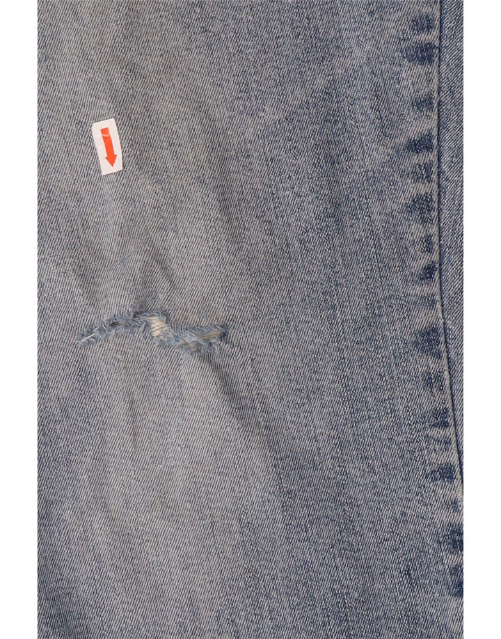 Wrangler Mens Straight Jeans W36 L34 Azul Algodão Clássico