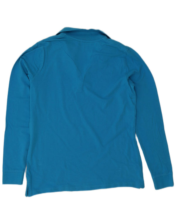 US Polo Assn. Camisa Feminina Manga Longa UK 10 Pequena Azul