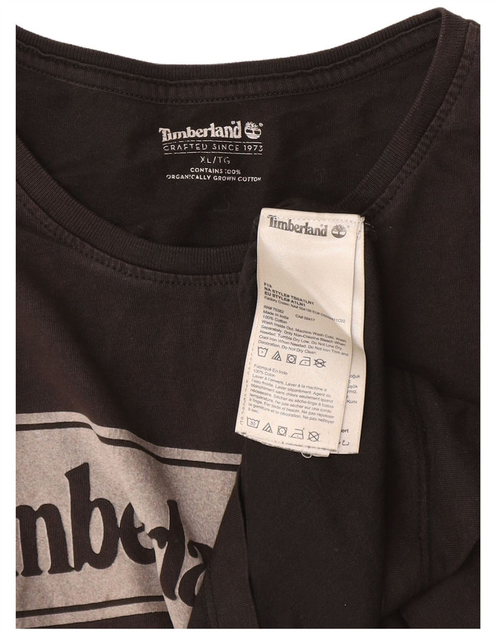 Timberland Camiseta masculina gráfica Top XL algodão preto