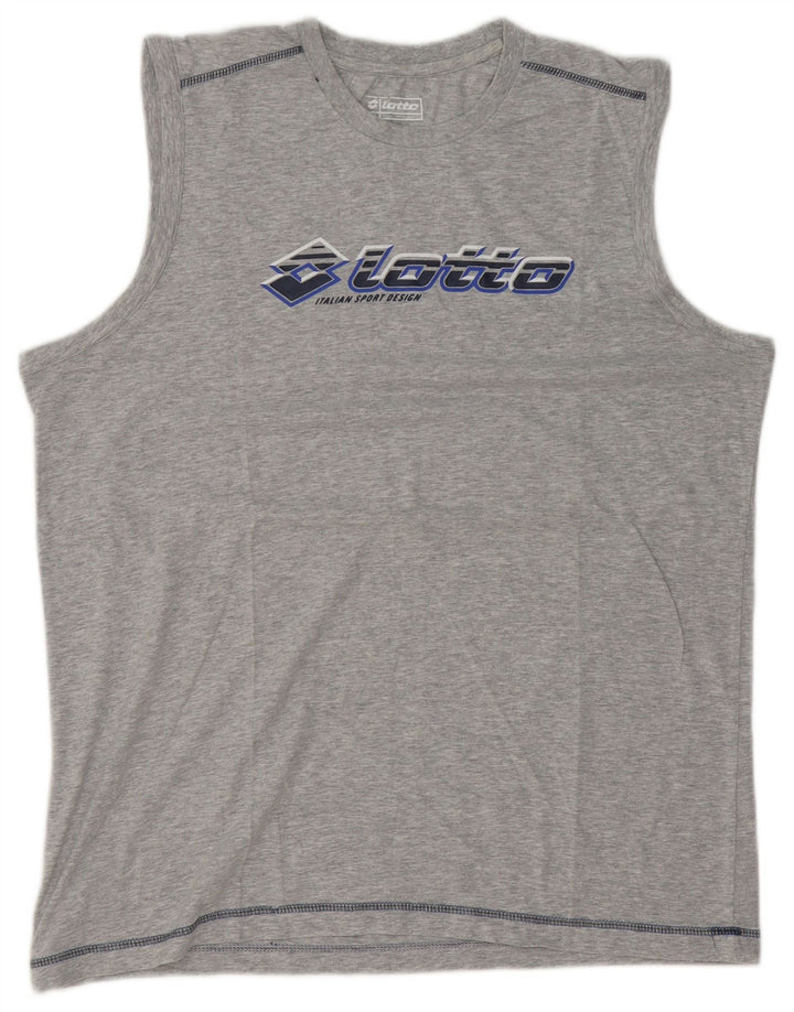Top colete gráfico masculino Lotto 2XL cinza manchado