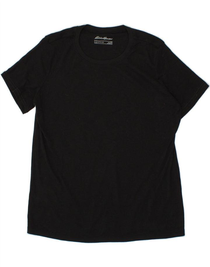 EDDIE BAUER Womens T-Shirt Top UK 20 2XL Black Cotton Vintage Eddie Bauer and Second-Hand Eddie Bauer from Messina Hembry 