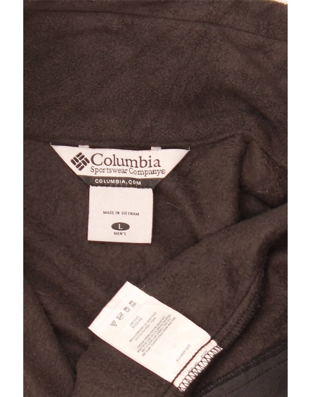 Jaqueta de lã masculina Columbia UK 40 grande poliéster marrom