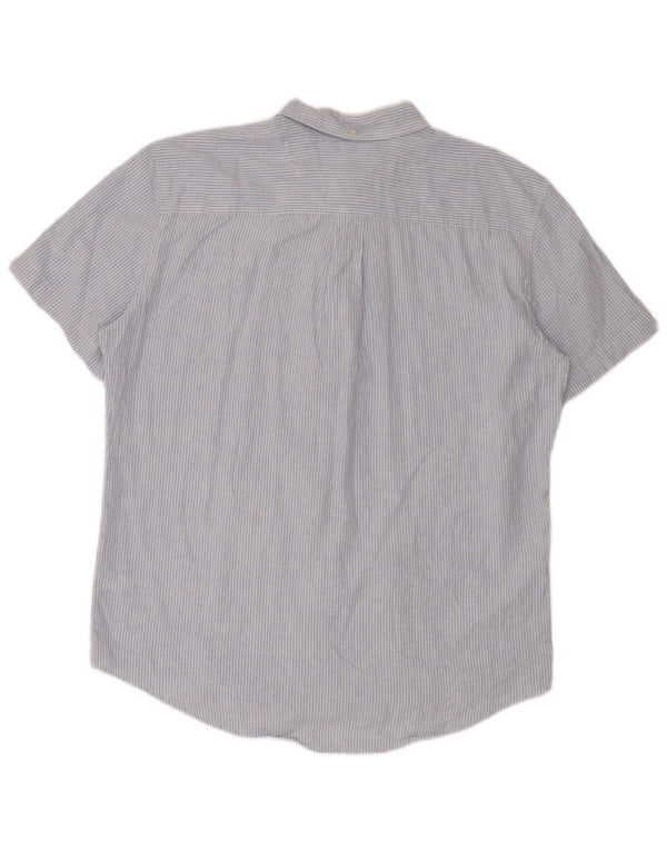 Camisa masculina de manga curta Tommy Hilfiger XL azul risca de giz