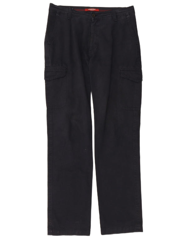 Calça Carrera Masculina Straight Cargo W34 L33 Azul Marinho Algodão