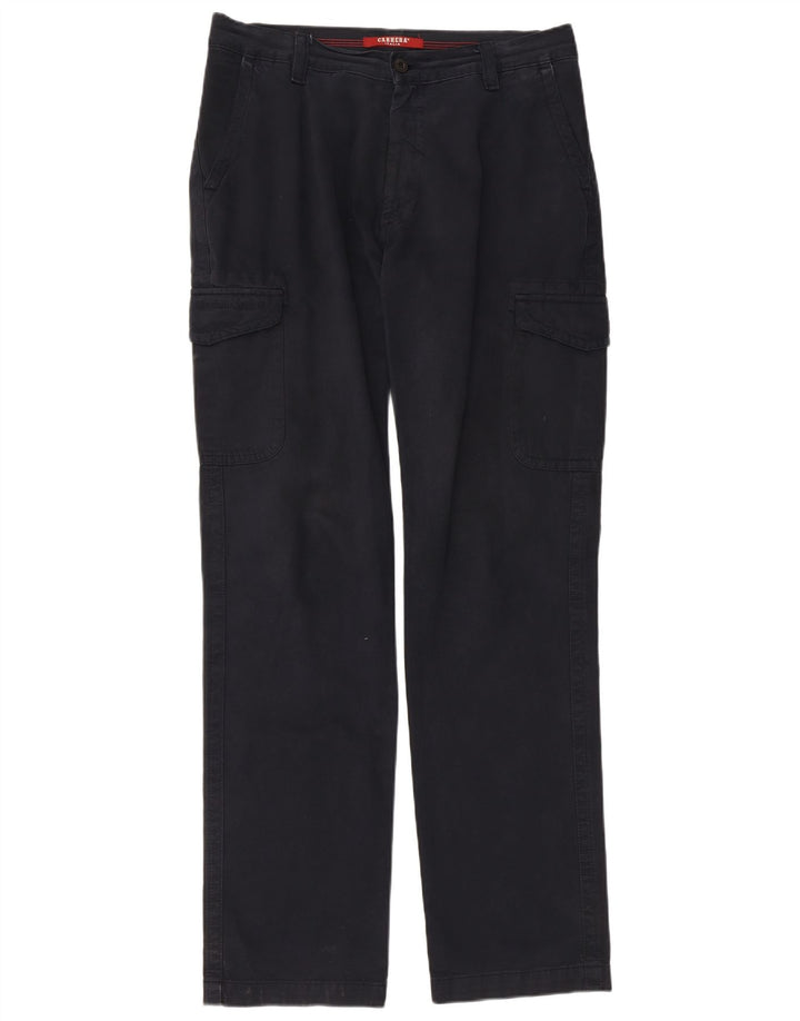 Calça Carrera Masculina Straight Cargo W34 L33 Azul Marinho Algodão