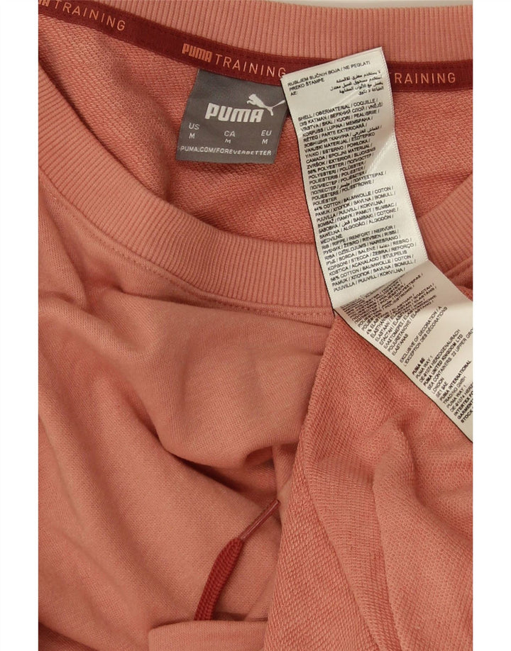 Puma Womens Crop Oversized Moletom Jumper UK 14 Médio Laranja Poliéster
