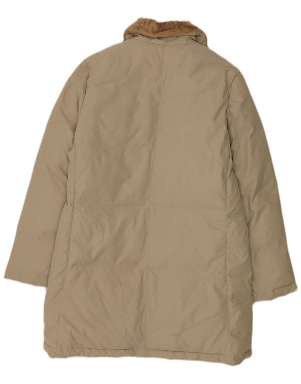 Casaco acolchoado feminino Fila UK 14 grande poliéster bege