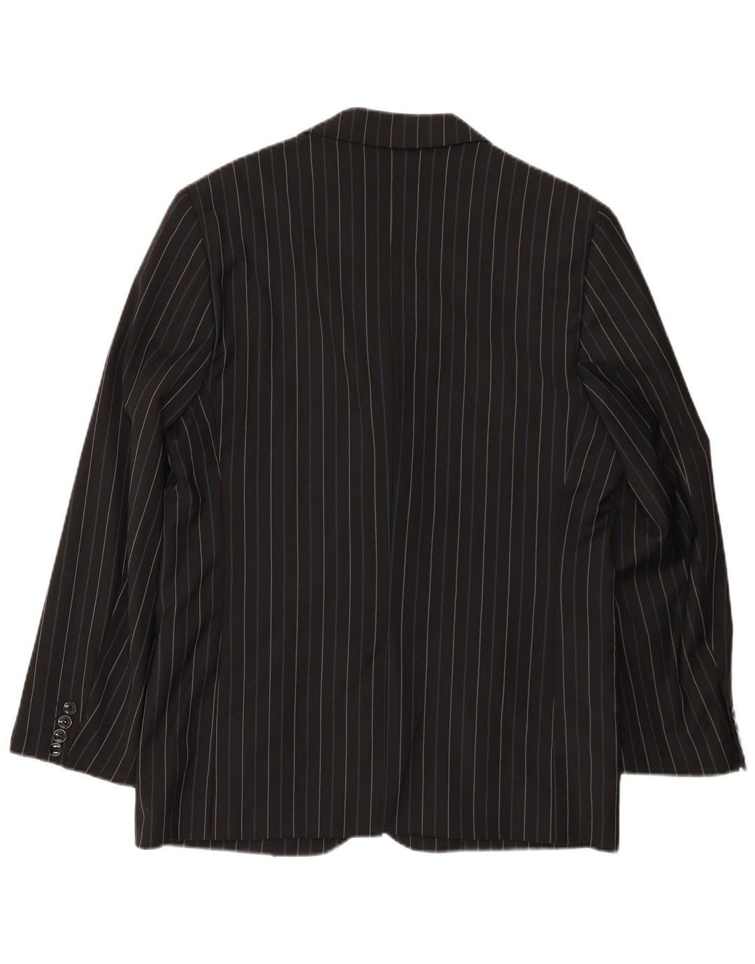 Jaqueta blazer masculina de 3 botões Peter & Sons IT 54 2XL lã listrada preta