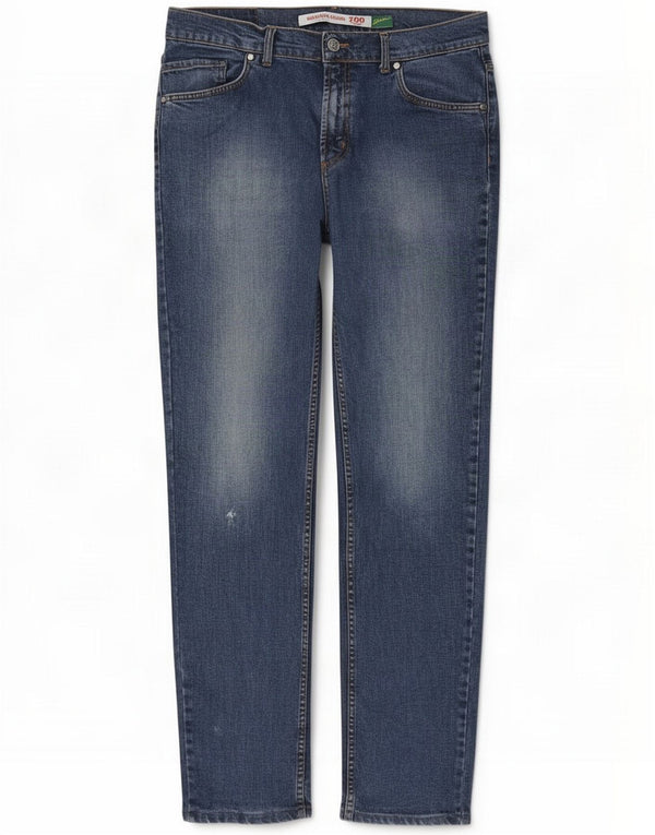 Carrera Mens 700 Regular Fit Straight Jeans W36 L32 Azul Algodão