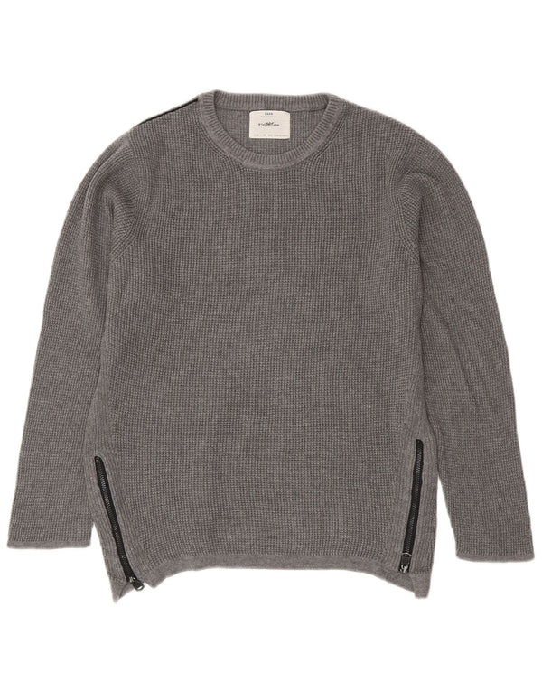 Suéter Zara Boys com gola redonda 9-10 anos algodão cinza
