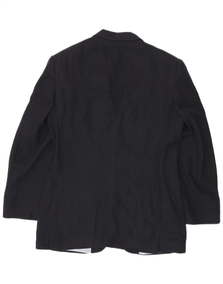 Jaqueta blazer masculina de 2 botões Marks & Spencer Reino Unido 38 linho azul marinho médio