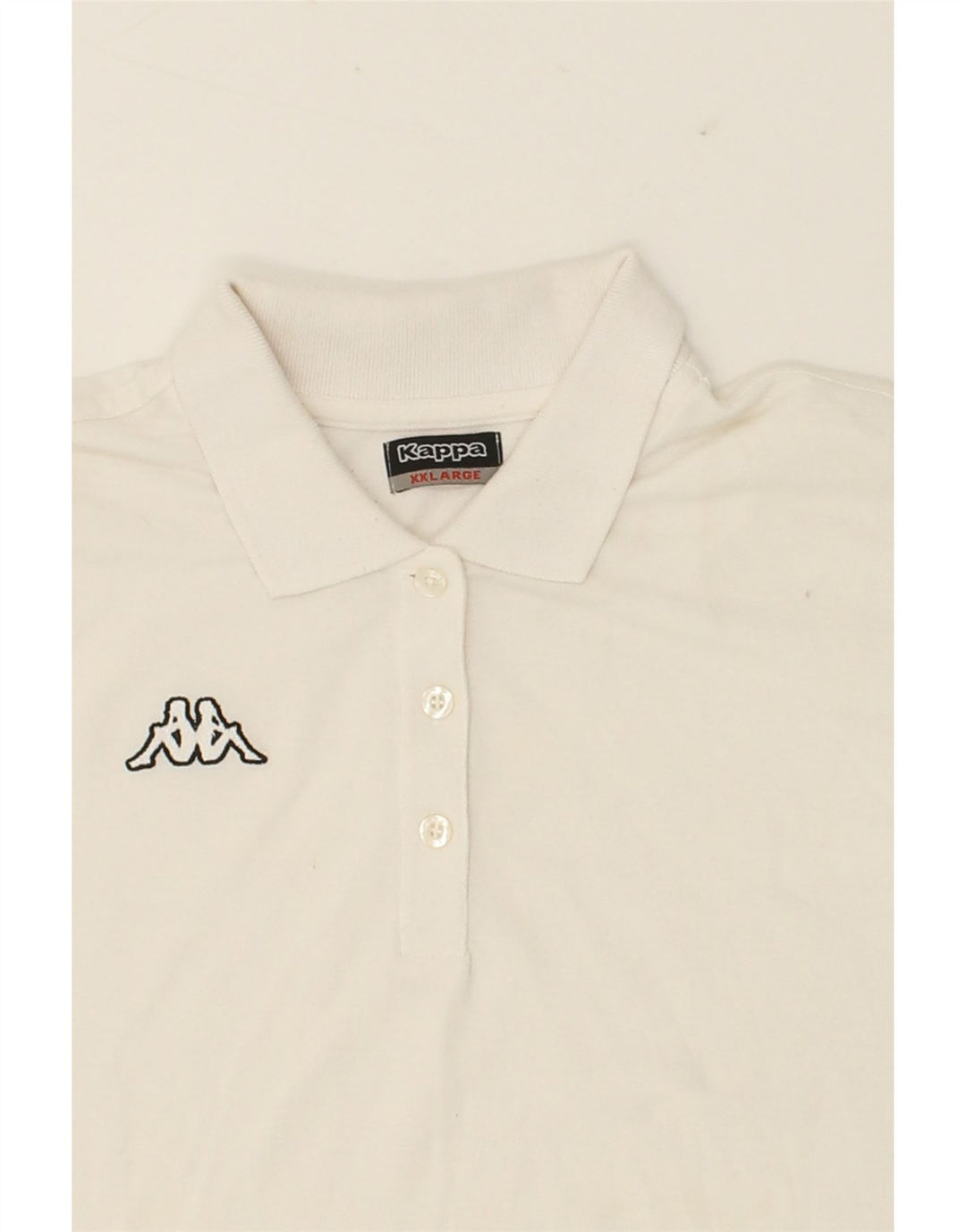KAPPA Womens Polo shirt UK 20 2XL White Cotton Vintage Kappa and Second-Hand Kappa from Messina Hembry 