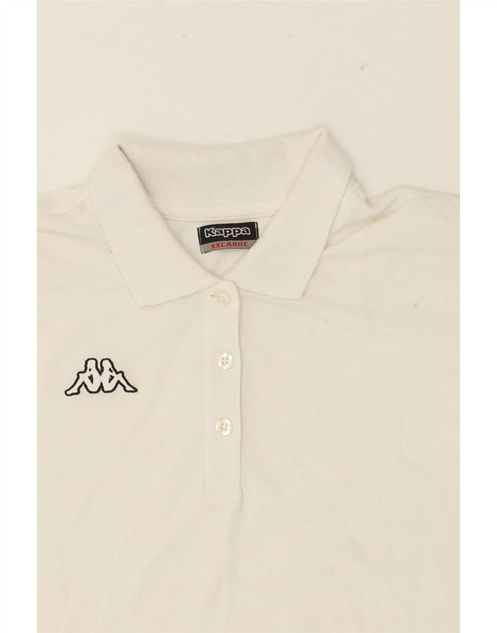 KAPPA Womens Polo shirt UK 20 2XL White Cotton Vintage Kappa and Second-Hand Kappa from Messina Hembry 