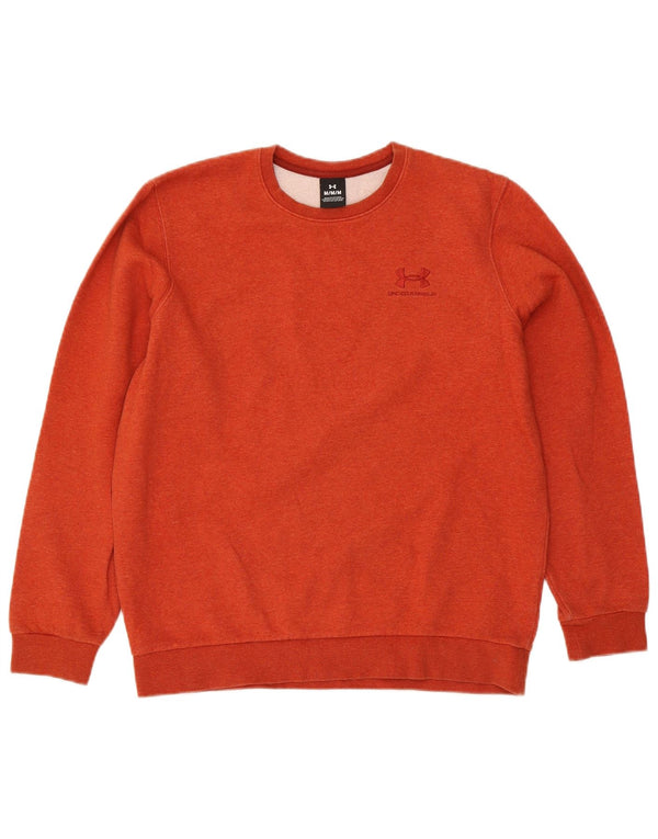 Under Armour Mens moletom jumper médio algodão laranja