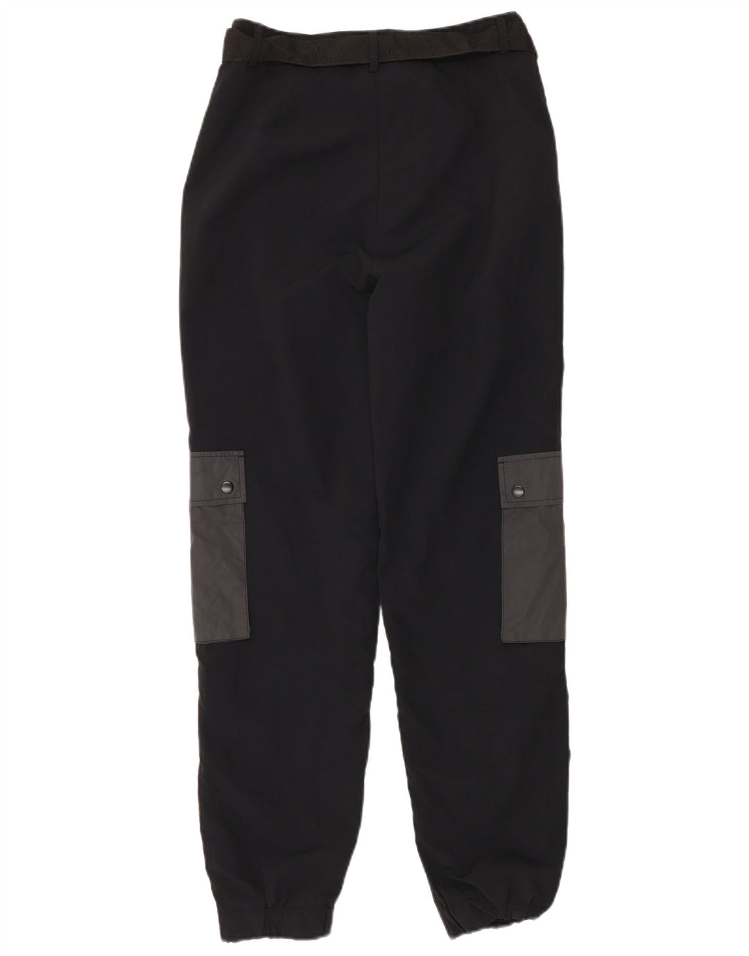 Calça cargo feminina Ellesse UK 12 médio W30 L30 azul marinho bloco colorido