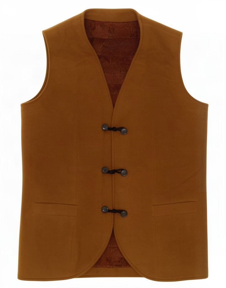 Colete feminino vintage UK 14 médio cáqui