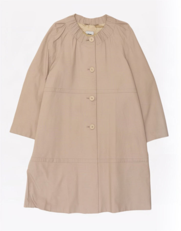 Sobretudo feminino vintage IT 44 médio bege