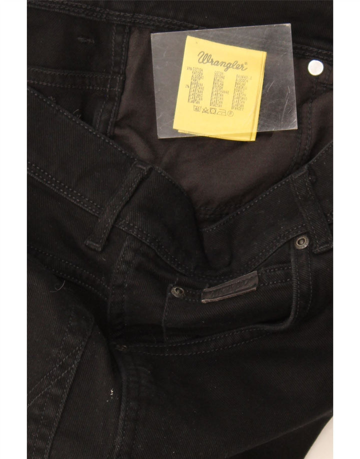 Wrangler Mens Straight Jeans W33 L31 Algodão Preto