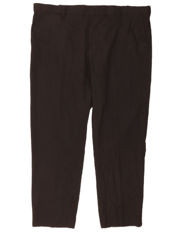 Calça Chino Masculina Marks & Spencer Regular Fit W44 L31 Poliéster Preto