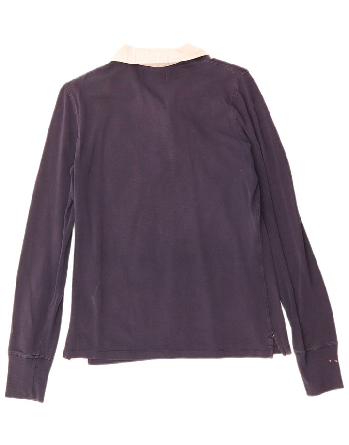 Camisa polo feminina de manga comprida POLO RALPH LAUREN Reino Unido 12 médio azul marinho