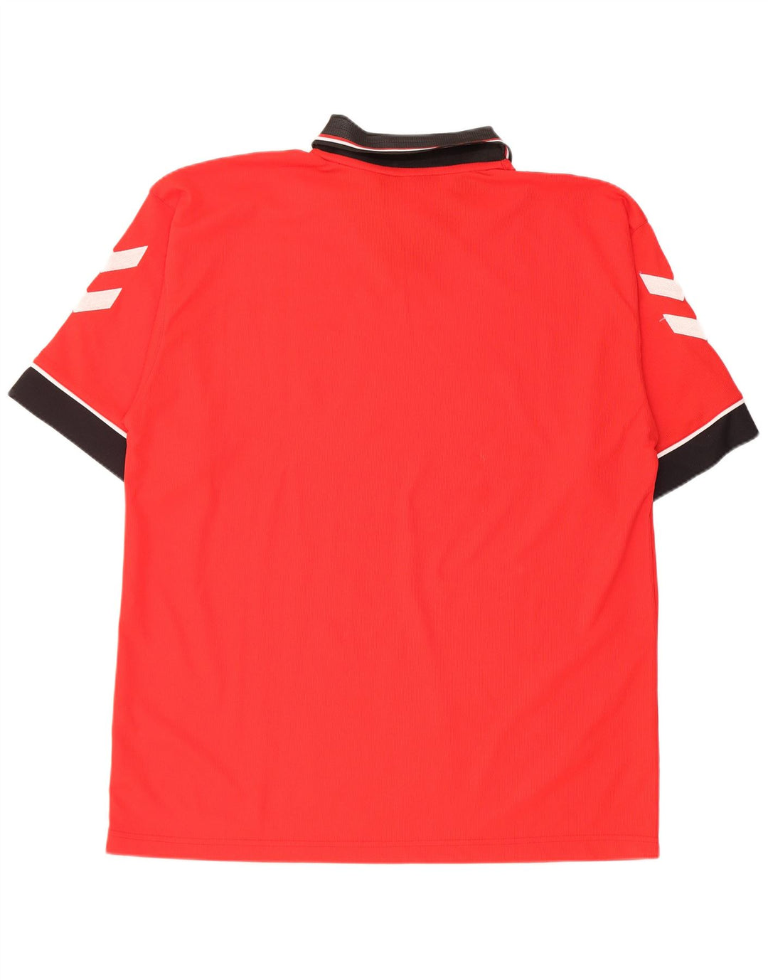 Camisa pólo gráfica masculina Hummel 2XL poliéster colorblock vermelho