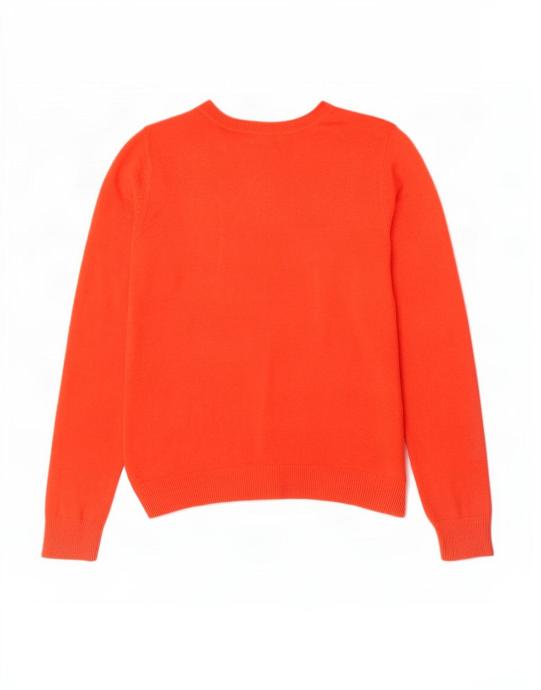 Suéter feminino Marks & Spencer com gola canoa Reino Unido 12 acrílico laranja médio
