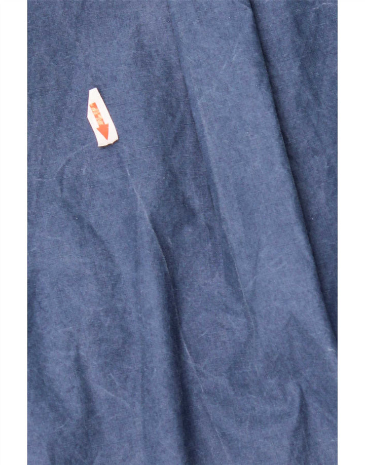 Camisa masculina Murphy & Nye Marine Heritage grande algodão azul marinho