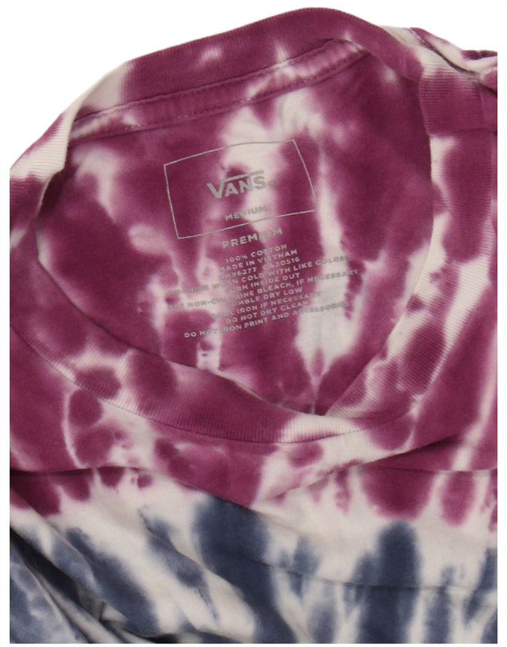 Camiseta masculina VANS gráfica top médio multicolorido tie-dye algodão