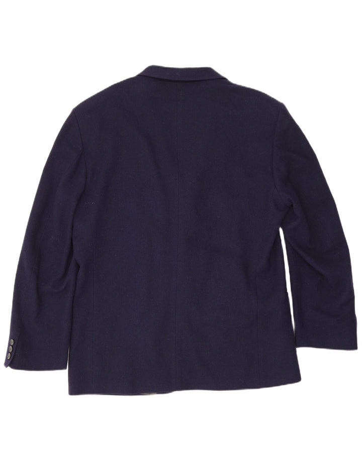 Jaqueta blazer masculina Roccobarocco com 3 botões Reino Unido 40 grande azul marinho