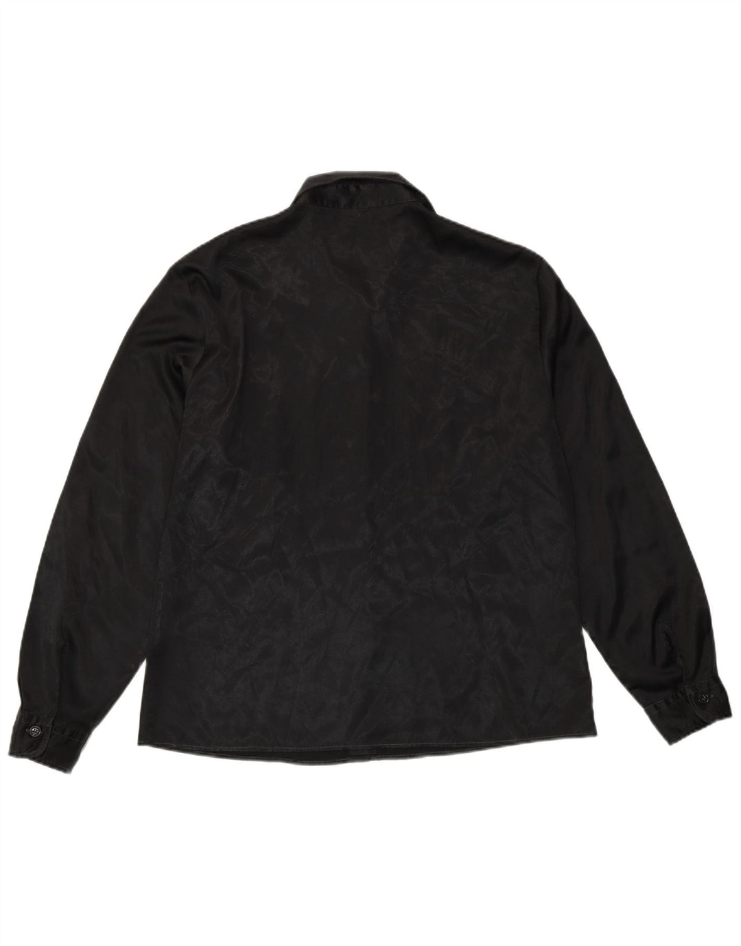 Camisa feminina Benetton IT 48 XL preta com estampa animal poliéster