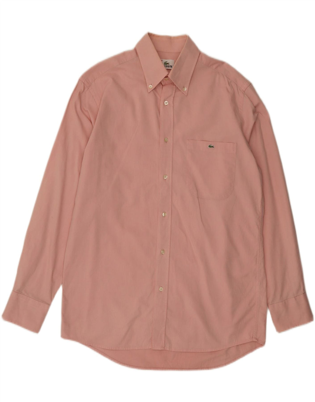 Camisa masculina Lacoste tamanho 40 médio algodão rosa