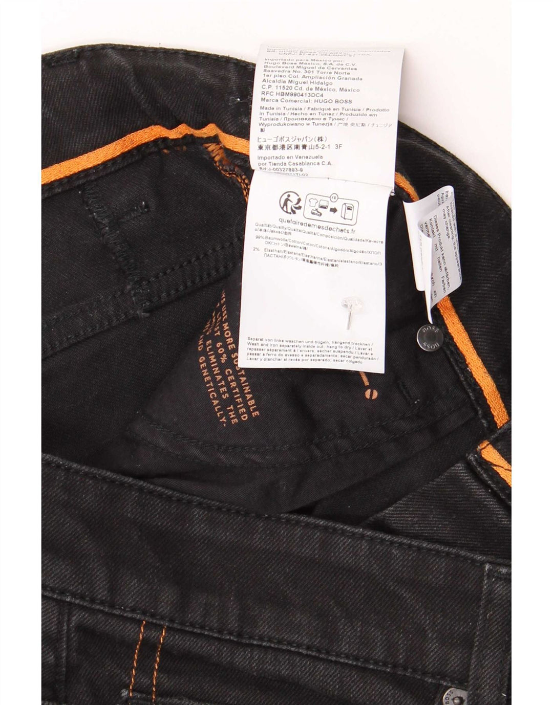 Hugo Boss Masculino Slim Jeans W32 L30 Algodão Preto