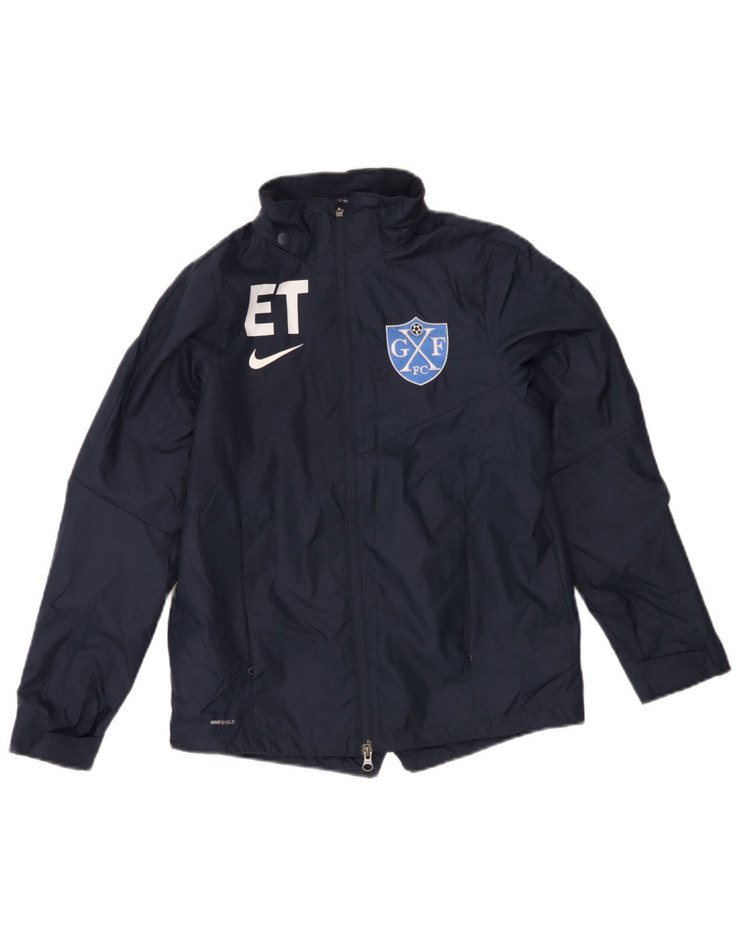 Jaqueta de chuva Nike Boys Graphic 12-13 anos grande azul marinho poliéster