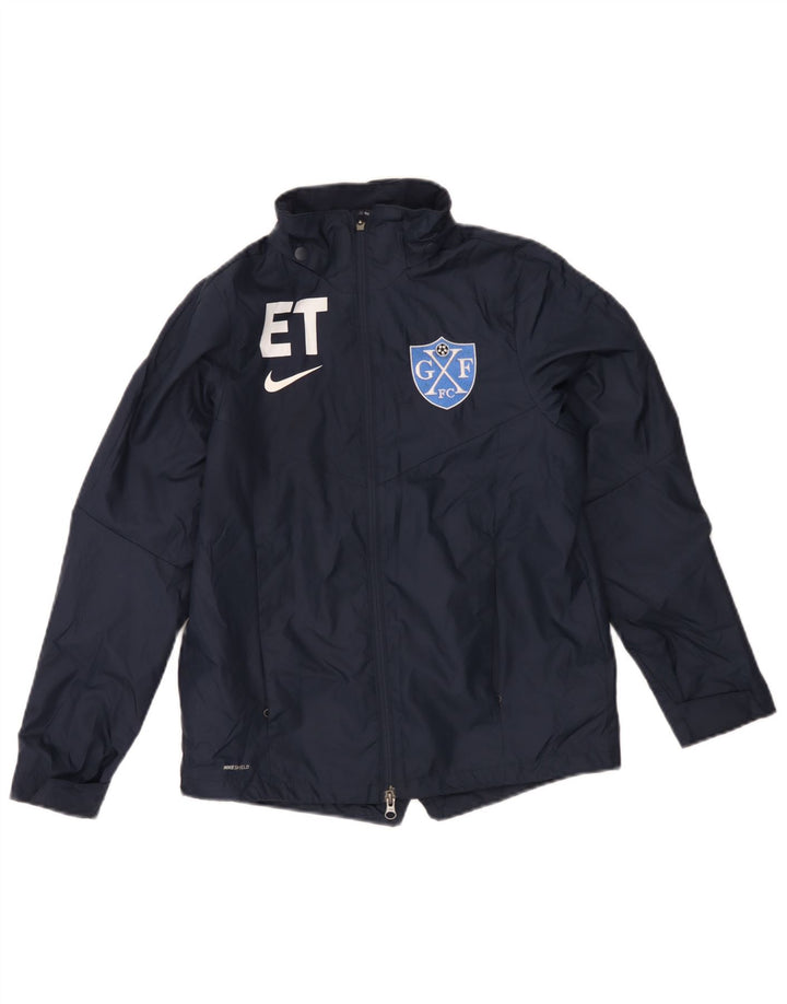 Jaqueta de chuva Nike Boys Graphic 12-13 anos grande azul marinho poliéster