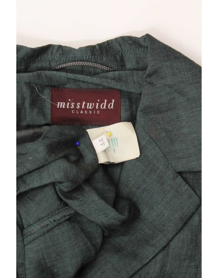 Jaqueta blazer feminina Misstwidd IT 44 linho verde médio