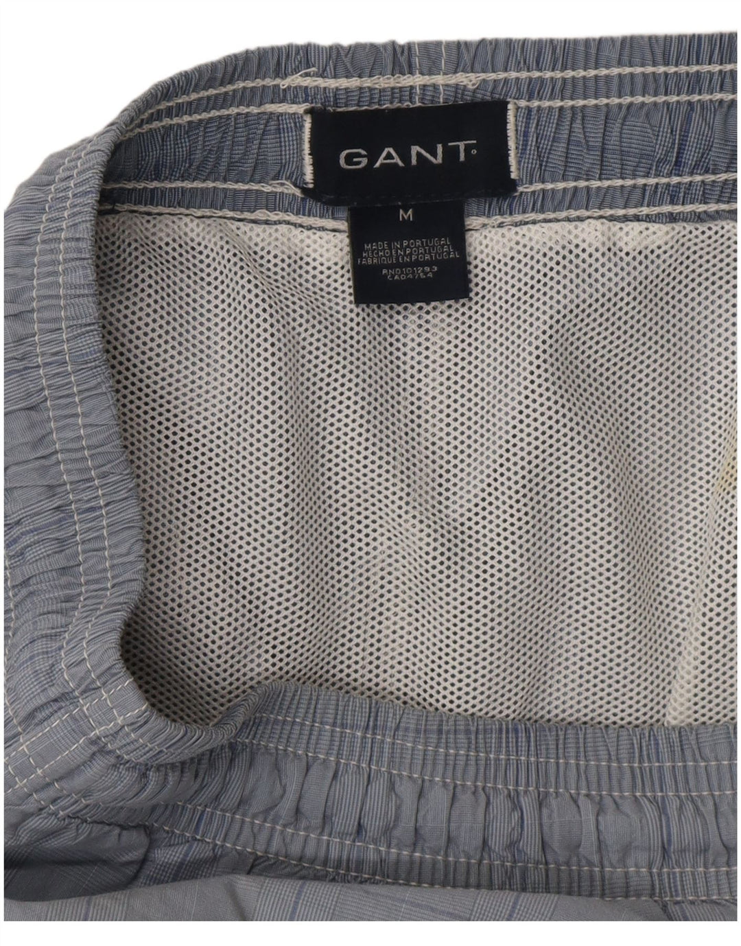 Shorts de natação masculino Gant médio xadrez azul